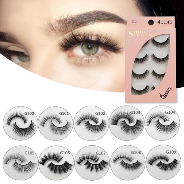 4 pairs natural false eyelashes full strip fake lashes thick long 3d mink lashes eyelash extension for makeup beauty maquiagem
4 pairs natural false eyelashes full strip fake lashes thick long 3d mink lashes eyelash extension for makeup beauty maquiagem