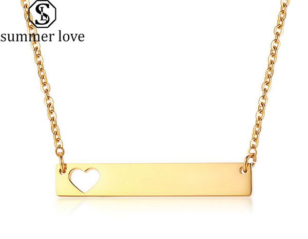 fashion love heart pendants necklaces choker jewelry gold color chain stainless steel square bar necklace for woman valentine's day gif, Silver
fashion love heart pendants necklaces choker jewelry gold color chain stainless steel square bar necklace for woman valentine's day gif, Silver
