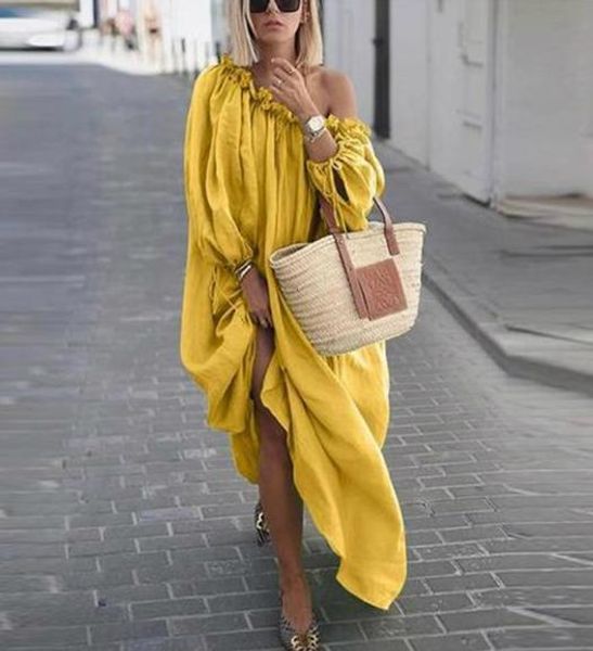 graceful womens casual dresses fashion slash neck solid color womens long dresses casual designer womens clothing, Black;gray
graceful womens casual dresses fashion slash neck solid color womens long dresses casual designer womens clothing, Black;gray