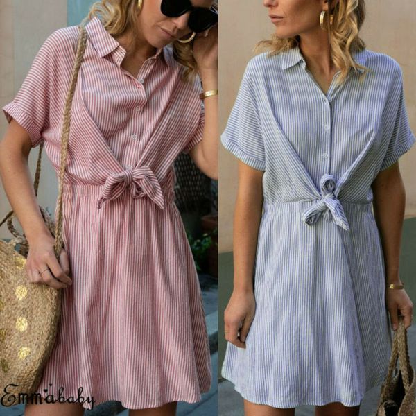 frisk mini dress women short sleeve buttoned elastic waist sashes summer beach party striped preppy mini a-line dress streetwear, Black;gray
frisk mini dress women short sleeve buttoned elastic waist sashes summer beach party striped preppy mini a-line dress streetwear, Black;gray