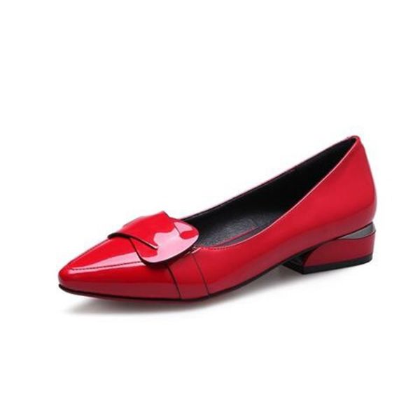 agodor women patent leather shoes loafers candy colors pointed casual low-heeled female sweet buckle boat yellow red shoes, Black
agodor women patent leather shoes loafers candy colors pointed casual low-heeled female sweet buckle boat yellow red shoes, Black