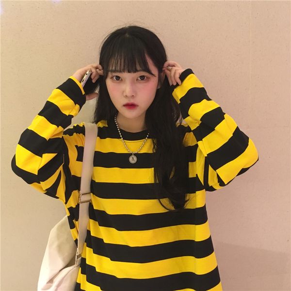 new korea ulzzang students harajuku oversize stripes lazy wind funny winter warm casual long-sleeved bf women sweatershirt, Black
new korea ulzzang students harajuku oversize stripes lazy wind funny winter warm casual long-sleeved bf women sweatershirt, Black