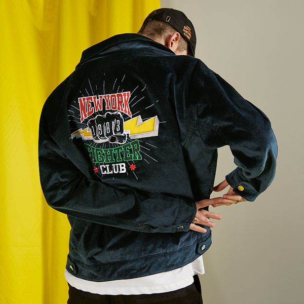 qzhihe new tooling jacket men loose fighter club embroidery corduroy embroidery graffiti bomber jacket streetwear coat 30023, Black;brown
qzhihe new tooling jacket men loose fighter club embroidery corduroy embroidery graffiti bomber jacket streetwear coat 30023, Black;brown