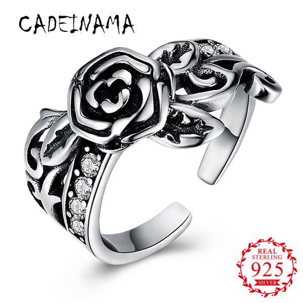 cadeinama fashion flower women solid 925 sterling silver ring girls resizable ring fine jewelry zircon vintage office gift, Golden;silver
cadeinama fashion flower women solid 925 sterling silver ring girls resizable ring fine jewelry zircon vintage office gift, Golden;silver