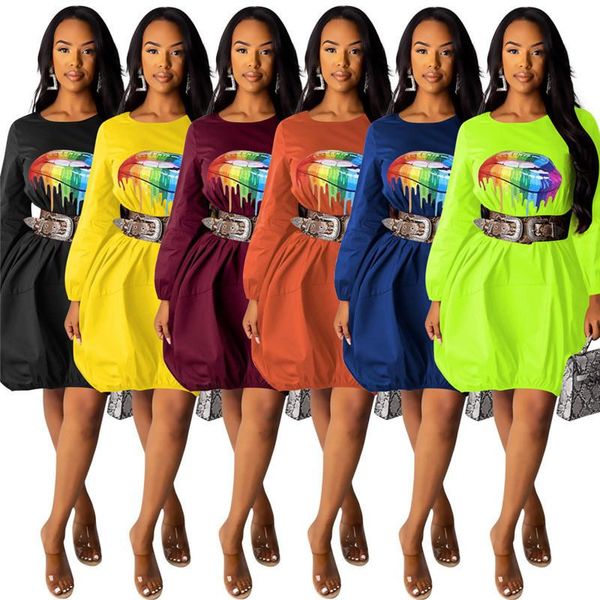 women lip print dresses long sleeve lantern dress lips design pocket dresses one piece skirt party club mini dress summer outfits s-2xl, White
women lip print dresses long sleeve lantern dress lips design pocket dresses one piece skirt party club mini dress summer outfits s-2xl, White
