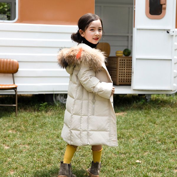 2020 new children's down jacket girls long korean version warm long large fur collar thick coat, Blue;gray
2020 new children's down jacket girls long korean version warm long large fur collar thick coat, Blue;gray