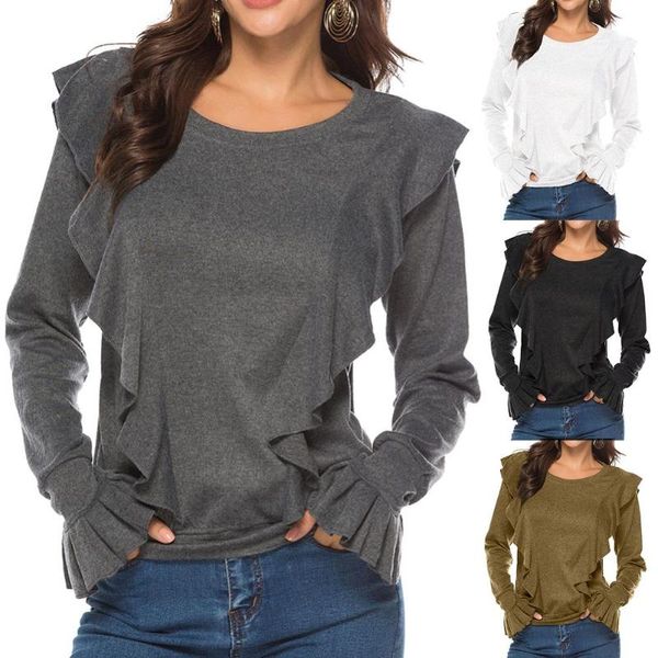 casual women sweater winter o neck long flared sleeve ruffled sweaters pullovers warm knitted sweater women's sweaters top, White;black
casual women sweater winter o neck long flared sleeve ruffled sweaters pullovers warm knitted sweater women's sweaters top, White;black