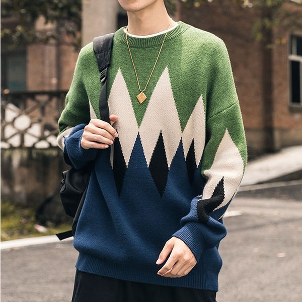 korean style knit sweater men -5xl plus size geometric contrast color long sleeve o neck pullover jumpers male ribbed sweaters, White;black
korean style knit sweater men -5xl plus size geometric contrast color long sleeve o neck pullover jumpers male ribbed sweaters, White;black