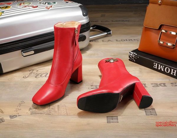 fashion women s ankle boots international brand designer leather black red luxury high-end high-heeled women s boots 35-40 size
fashion women s ankle boots international brand designer leather black red luxury high-end high-heeled women s boots 35-40 size