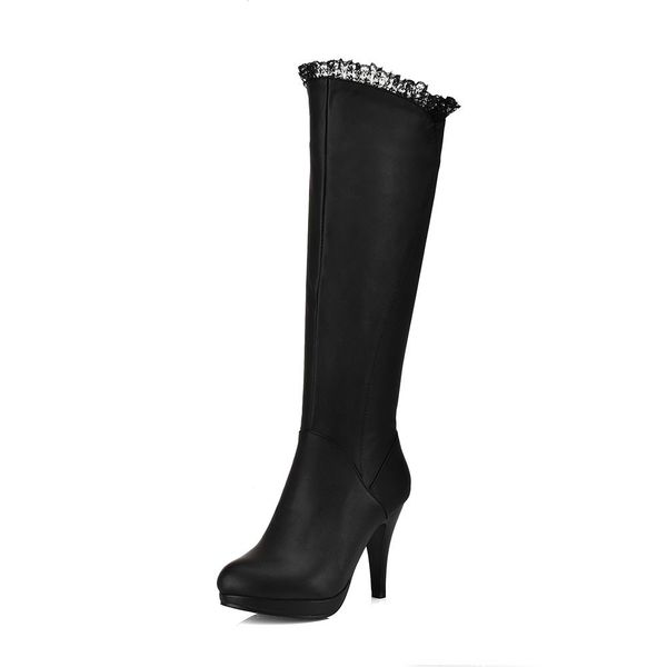 Fashion Large Size 32-43 Lace Elegant High Heel Shoes Woman Party Office Lady Sexy Autumn Winter Boots Women, Black
Fashion Large Size 32-43 Lace Elegant High Heel Shoes Woman Party Office Lady Sexy Autumn Winter Boots Women, Black