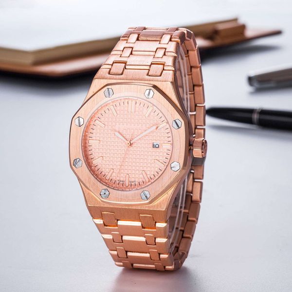 men designer wristwatches fashion stainless steel quartz movement watches blue dial casual sports watch 07, Slivery;brown
men designer wristwatches fashion stainless steel quartz movement watches blue dial casual sports watch 07, Slivery;brown