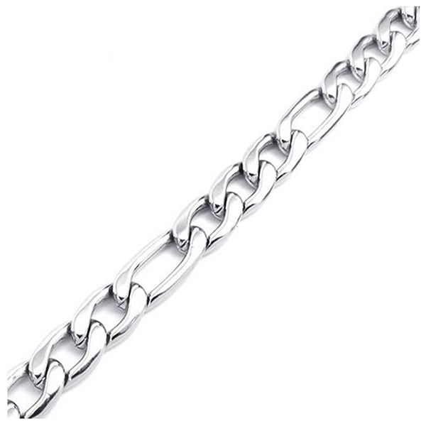 jewelry men's necklace, stainless steel, figaro curb chain necklace, silver - width 7mm
jewelry men's necklace, stainless steel, figaro curb chain necklace, silver - width 7mm