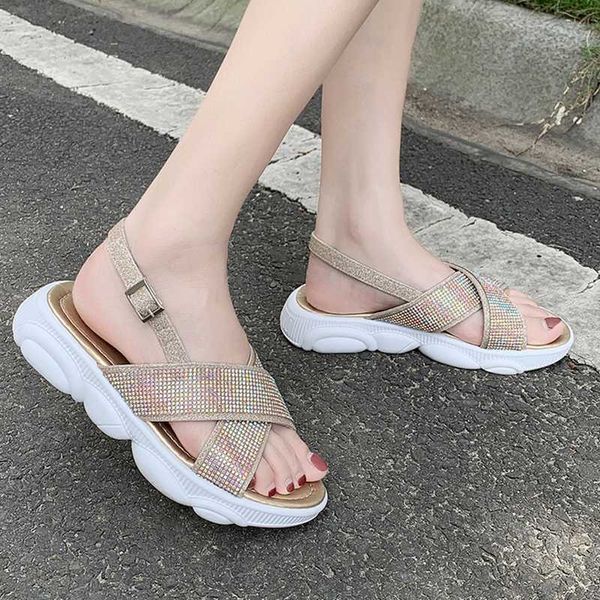 dropshipping bling crystal flat sandals for women summer cross strap platform shoes woman light non slip sport sandalias mujer, Black
dropshipping bling crystal flat sandals for women summer cross strap platform shoes woman light non slip sport sandalias mujer, Black