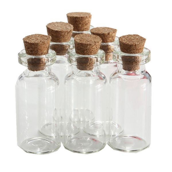 small transparent empty wishing glass bottle drifting bottle message vial with cork ser vials jars containers 50pcs/lot 2ml