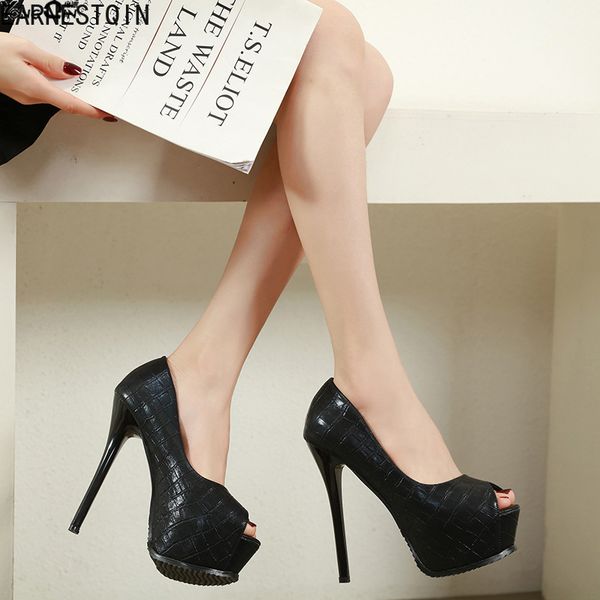 high heel stiletto waterproof fish mouth women pumps thin heels sandals, Black
high heel stiletto waterproof fish mouth women pumps thin heels sandals, Black