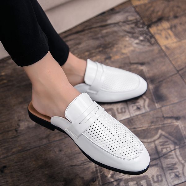 the british men's leather shoes summer lazy beans backless slippers sandals men's foot sandals black and white beach shoes
the british men's leather shoes summer lazy beans backless slippers sandals men's foot sandals black and white beach shoes