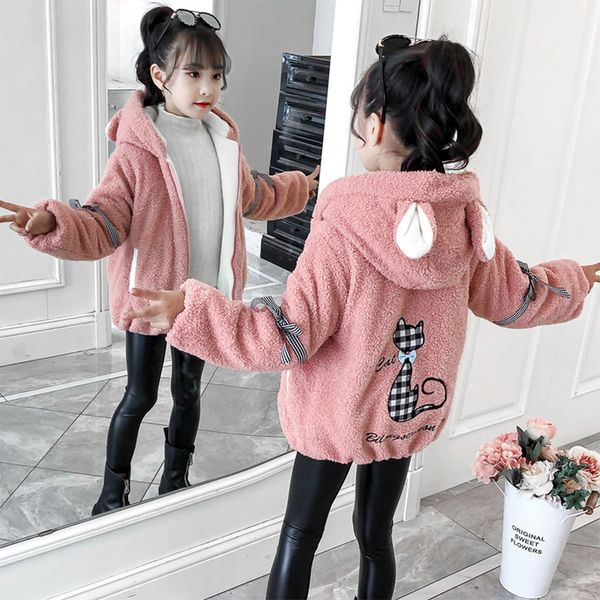 children thickening baby girl pure color kiprinting long sleeves loose coat fashion cartoon girls jackets winter 2019, Blue;gray
children thickening baby girl pure color kiprinting long sleeves loose coat fashion cartoon girls jackets winter 2019, Blue;gray