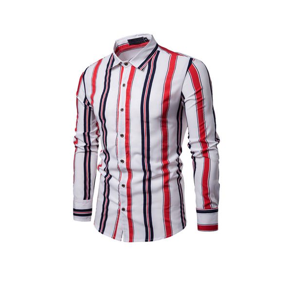 new men long sleeve striped shirt button up smart formal luxury slim business formal suit, White;black
new men long sleeve striped shirt button up smart formal luxury slim business formal suit, White;black