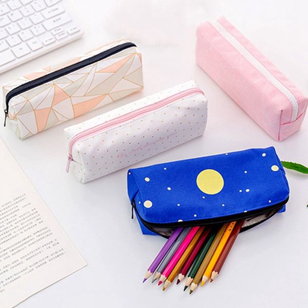 1 pcs canvas canvas pencil cases for girl stationery geometry pencil bag black pen box student supplies
1 pcs canvas canvas pencil cases for girl stationery geometry pencil bag black pen box student supplies