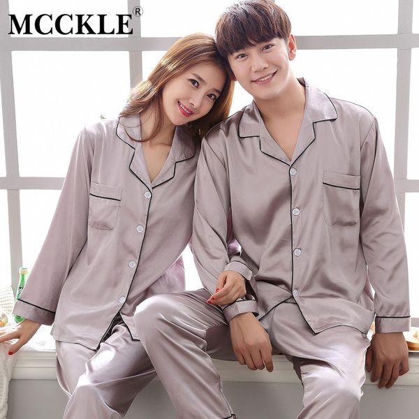 mcckle plus size turn down collar solid satin pajamas sets 2018 autumn winter lover sleepwear couple casual homewear, Black;brown
mcckle plus size turn down collar solid satin pajamas sets 2018 autumn winter lover sleepwear couple casual homewear, Black;brown