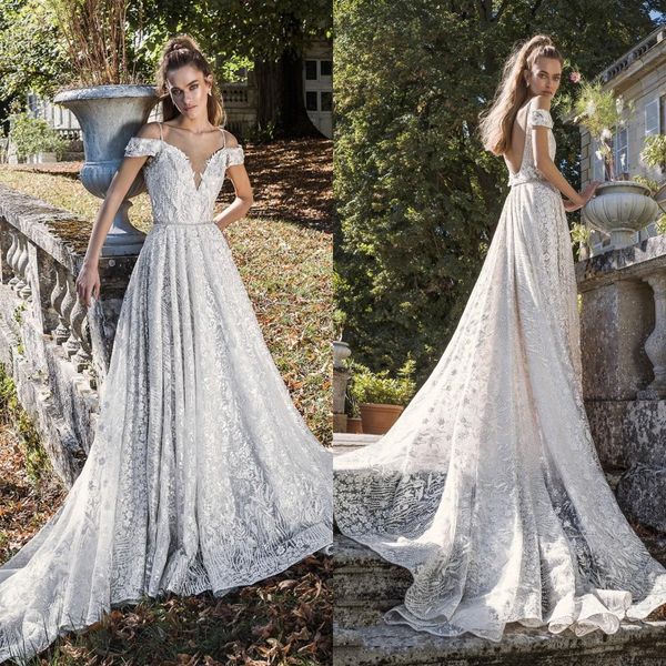 2020 modest birenzweig a line wedding dresses spaghetti sleeveless backless lace applique wedding gowns sweep train robe de mariée, White
2020 modest birenzweig a line wedding dresses spaghetti sleeveless backless lace applique wedding gowns sweep train robe de mariée, White