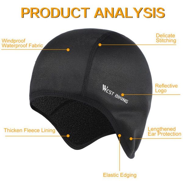 outdoor cycling cap sports thickening caps winter neutral riding fleece windproof hat warm hood caps, Black
outdoor cycling cap sports thickening caps winter neutral riding fleece windproof hat warm hood caps, Black