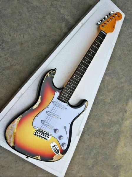wholesale antique do old 3ts color solid body with white pickguard electric guitar 190904
wholesale antique do old 3ts color solid body with white pickguard electric guitar 190904