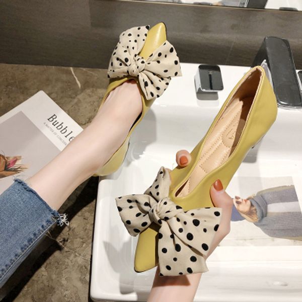 single shoes women 2020 spring new wild pointed pointed shallow mouth women's shoes fairy bow flats, Black
single shoes women 2020 spring new wild pointed pointed shallow mouth women's shoes fairy bow flats, Black