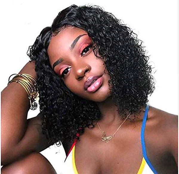 short curly bob brazilian lace front human hair wigs glueless 360 full lace human wig for black women (10 inch, 150%density, Black;brown
short curly bob brazilian lace front human hair wigs glueless 360 full lace human wig for black women (10 inch, 150%density, Black;brown