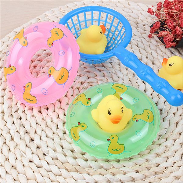 5pcs/set mini baby children bath toys cute rubber squeaky duck fishing net swimming rings bathroom swimming pool shower games
5pcs/set mini baby children bath toys cute rubber squeaky duck fishing net swimming rings bathroom swimming pool shower games