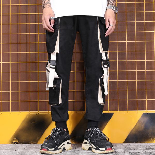 hip-hop street braid, black and white, hip-hop, loose, casual, elastic pants 
hip-hop street braid, black and white, hip-hop, loose, casual, elastic pants