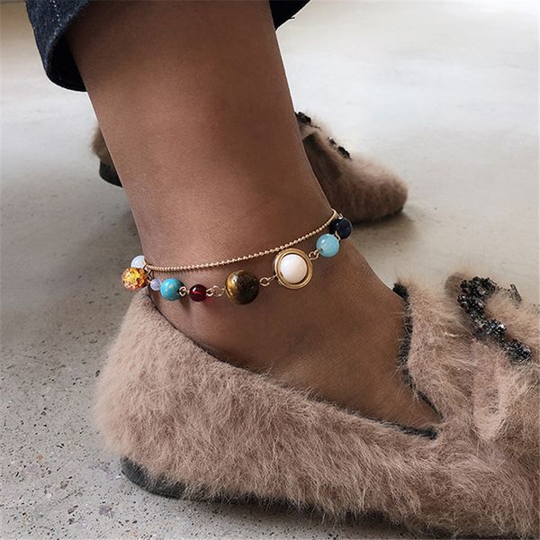 2019 new multi-layered anklet women galaxy eight planets beaded anklet adjustable alloy foot chain simple fashion charm jewelry, Red;blue
2019 new multi-layered anklet women galaxy eight planets beaded anklet adjustable alloy foot chain simple fashion charm jewelry, Red;blue