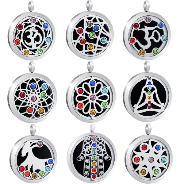 30mm chakra design aromatherapy locket pendants essential oils stainless steel diffuser perfume locket with pads drop shipping, Silver
30mm chakra design aromatherapy locket pendants essential oils stainless steel diffuser perfume locket with pads drop shipping, Silver