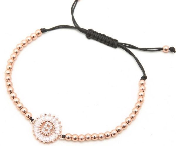 micro pave copper white cz cubic zirconia rope adjusted beads bracelet 26 alphabet initial charm braided bangles letters g22, Black
micro pave copper white cz cubic zirconia rope adjusted beads bracelet 26 alphabet initial charm braided bangles letters g22, Black