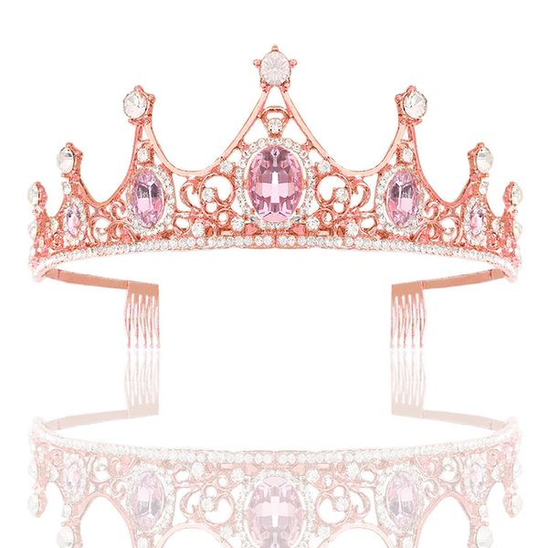 states the bride headdress delicate pink diamond crown crown princess bride wedding dress accessories hair girl, Slivery;white
states the bride headdress delicate pink diamond crown crown princess bride wedding dress accessories hair girl, Slivery;white