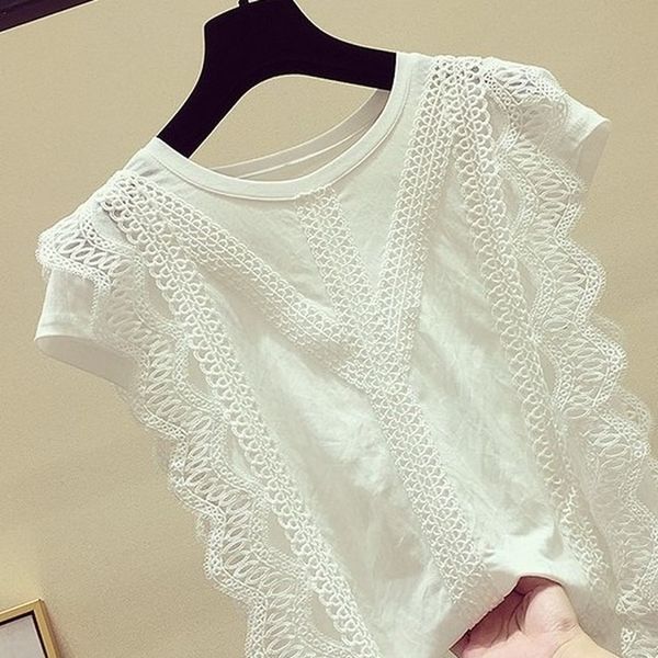 women's blouses & shirts korean fashion clothing plus size solid shirt women blouse summer 2021 womens and lace patchwork, White
women's blouses & shirts korean fashion clothing plus size solid shirt women blouse summer 2021 womens and lace patchwork, White
