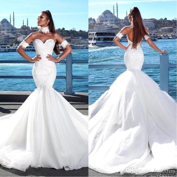 gorgeous 2019 new fashion plus size mermaid wedding dresses applique backless court train wedding dress bridal gowns vestidos de noiva, White
gorgeous 2019 new fashion plus size mermaid wedding dresses applique backless court train wedding dress bridal gowns vestidos de noiva, White