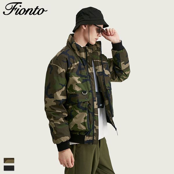fionto men's 2019 winter new personality camouflage multi-pocket embroidery collar men's down jacket, Black
fionto men's 2019 winter new personality camouflage multi-pocket embroidery collar men's down jacket, Black