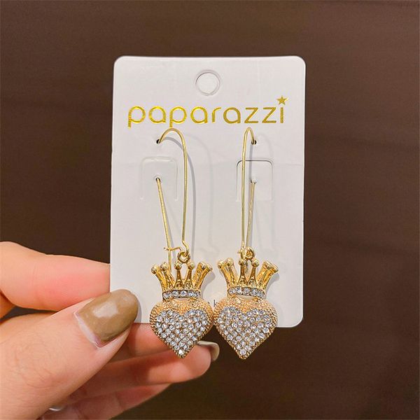 korean fashion crystal heart-shaped crown pendant earrings for woman exquisite new long statement earrings female party jewelry, Silver
korean fashion crystal heart-shaped crown pendant earrings for woman exquisite new long statement earrings female party jewelry, Silver