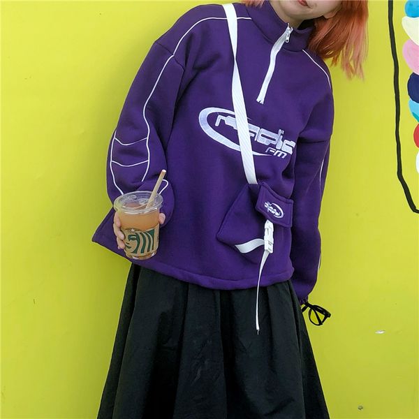 sweatshirts ins stand zipper patchwork long sleeve pullover and hoodies streetwear style autumn ins harajuku women's clothing, Black
sweatshirts ins stand zipper patchwork long sleeve pullover and hoodies streetwear style autumn ins harajuku women's clothing, Black