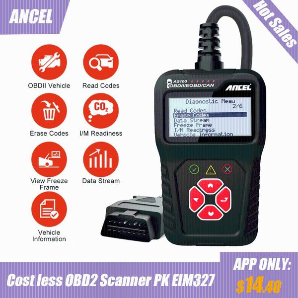 ancel as100 obd2 scanner live data odb2 obd 2 fault code reader for engine pk elm327 multi-language car diagnostic tools
ancel as100 obd2 scanner live data odb2 obd 2 fault code reader for engine pk elm327 multi-language car diagnostic tools