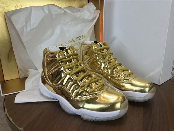 wholesale new 11 xi high metallic gold white men basketball shoes sneakers sports fashion training sneakers size 8-13
wholesale new 11 xi high metallic gold white men basketball shoes sneakers sports fashion training sneakers size 8-13