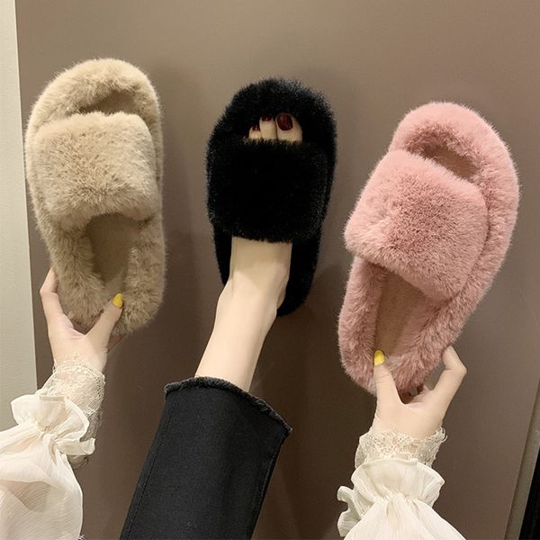 shoes without heel women's slippers 2019 lady slides fashion plush flat new girl luxury soft fur fabric autumn with fur, Black
shoes without heel women's slippers 2019 lady slides fashion plush flat new girl luxury soft fur fabric autumn with fur, Black