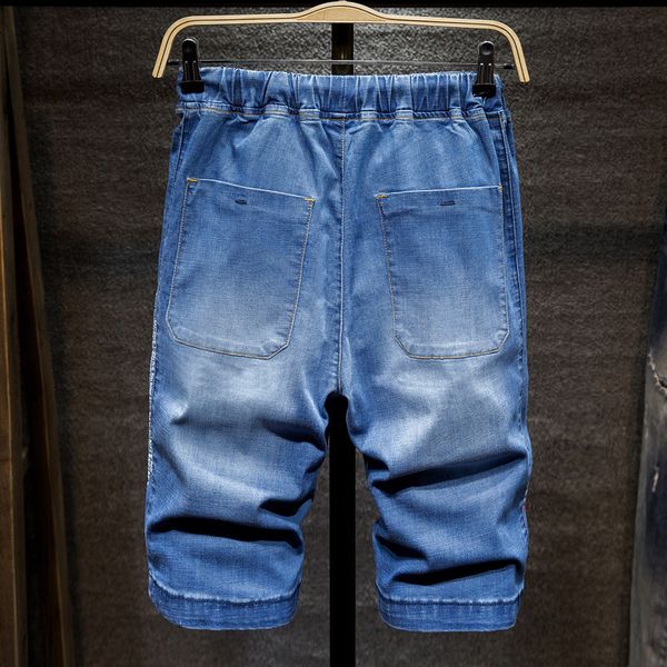 2019 new style elasticity shorts summer loose and plus-sized denim shorts men's korean-style pencil pants knee-length denim shor, Blue
2019 new style elasticity shorts summer loose and plus-sized denim shorts men's korean-style pencil pants knee-length denim shor, Blue