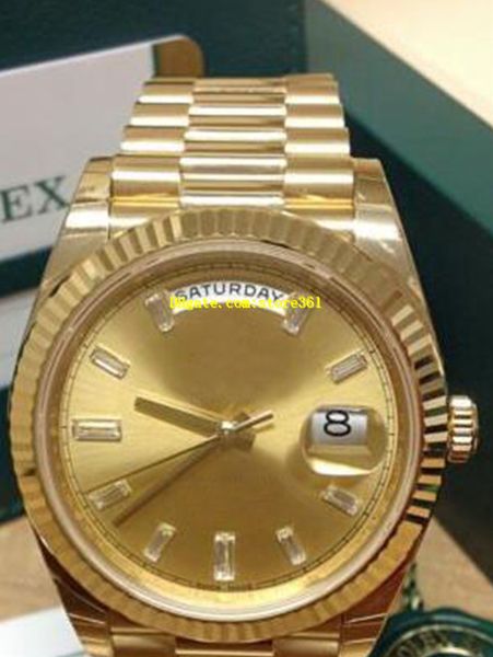 2 style mens watches 228238 mechanical automatic yellow gold diamond dial 40mm, Slivery;brown
2 style mens watches 228238 mechanical automatic yellow gold diamond dial 40mm, Slivery;brown