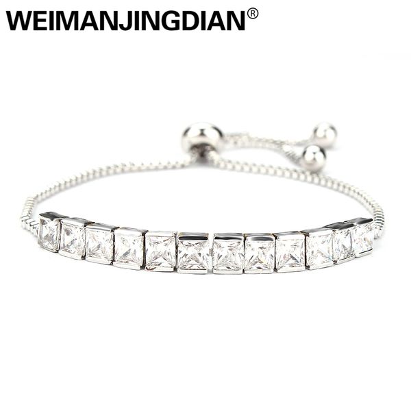 rose gold / white gold color plated square cubic zirconia crystal cz zircon adjustable bracelets or anklets for women or wedding, Black
rose gold / white gold color plated square cubic zirconia crystal cz zircon adjustable bracelets or anklets for women or wedding, Black