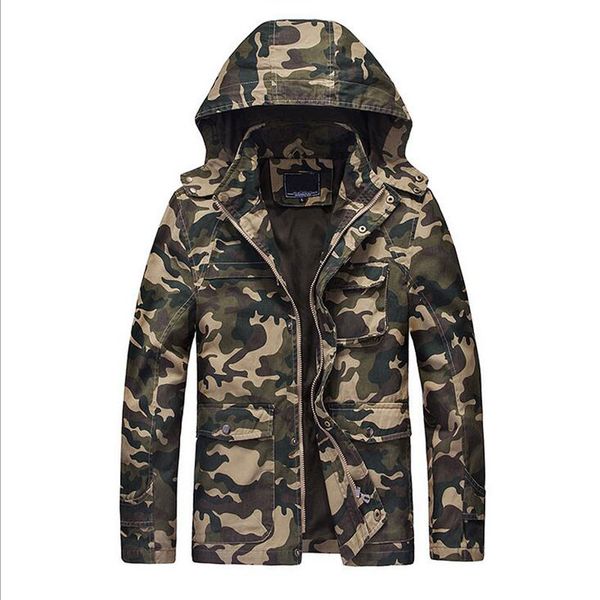 camouflage jacket men overcoat casual bomber jackets flight outwear hooded coat jaqueta masculina veste homme brand clothing, Black;brown
camouflage jacket men overcoat casual bomber jackets flight outwear hooded coat jaqueta masculina veste homme brand clothing, Black;brown