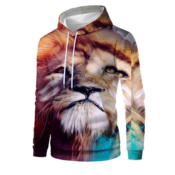 mens designer cool animal 3d digital printing hoodie lion sweater, Black 
mens designer cool animal 3d digital printing hoodie lion sweater, Black