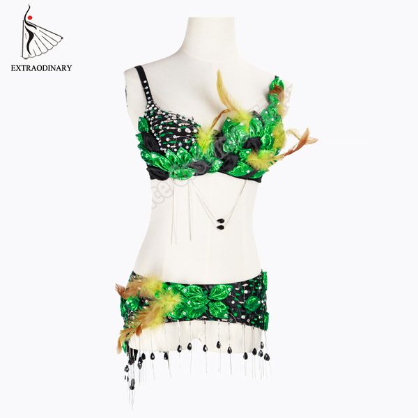new belly dancing costumes 2 pcs outfit feather dance clothing rhinestone bra beaded belts for women stage performance, Black;red
new belly dancing costumes 2 pcs outfit feather dance clothing rhinestone bra beaded belts for women stage performance, Black;red