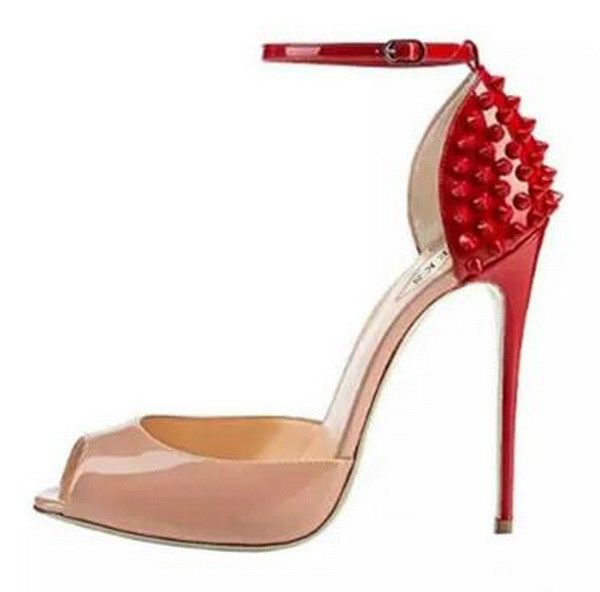 original box}10cm heel new brand fashion brand red bottom high heels dress shoes rivets spiked open toe stiletto sandals size 34-41, Black
original box}10cm heel new brand fashion brand red bottom high heels dress shoes rivets spiked open toe stiletto sandals size 34-41, Black